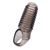 Дымчатая насадка с рёбрышками и подхватом мошонки ToyFa XLover - 12,5 см. - ToyFa - в Сыктывкаре купить с доставкой