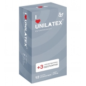 Презервативы с рёбрами Unilatex Ribbed - 12 шт. + 3 шт. в подарок - Unilatex - купить с доставкой в Сыктывкаре