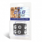 Ремень на член и мошонку 1.5  Cock Ring With Ball Strap - BlueLine - купить с доставкой в Сыктывкаре
