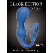 Синее эрекционное кольцо с анальной пробкой Double Pleasure Anal Plug - Lola Games - в Сыктывкаре купить с доставкой