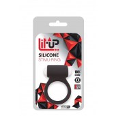 Чёрное эрекционное виброкольцо LIT-UP SILICONE STIMU RING 3 BLACK - Dream Toys - в Сыктывкаре купить с доставкой