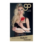 Пластиковая метелочка с красными пёрышками Small Feather Tickler - 32 см. - Blush Novelties - купить с доставкой в Сыктывкаре