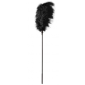 Стек с большим чёрным пером Large Feather Tickler - 65 см. - Blush Novelties - купить с доставкой в Сыктывкаре