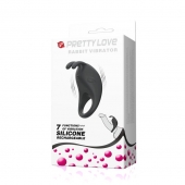 Чёрное эрекционное кольцо с вибрацией Rabbit Vibrator - Baile - в Сыктывкаре купить с доставкой