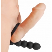 Насадка для двойного проникновения Double Fun Cock Ring with Double Penetration Vibe - XR Brands - в Сыктывкаре купить с доставкой