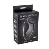Чёрное эрекционное кольцо с анальной пробкой Button Anal Plug - Lola Games - в Сыктывкаре купить с доставкой