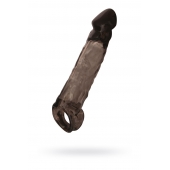 Чёрная насадка на пенис Tс подхватом - 19,5 см. - ToyFa - в Сыктывкаре купить с доставкой