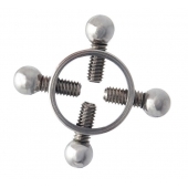 Серебристые зажимы для сосков на винтах - ToyFa - купить с доставкой в Сыктывкаре