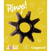 Чёрное эрекционное кольцо Rings Cogweel - Lola Games - в Сыктывкаре купить с доставкой