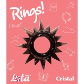 Чёрное эрекционное кольцо Rings Cristal - Lola Games - в Сыктывкаре купить с доставкой