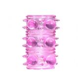 Розовая насадка на пенис Rings Armour - Lola Games - в Сыктывкаре купить с доставкой