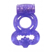 Фиолетовое эрекционное кольцо Rings Treadle с подхватом - Lola Games - в Сыктывкаре купить с доставкой