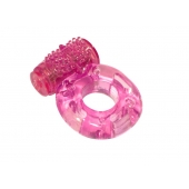 Розовое эрекционное кольцо с вибрацией Rings Axle-pin - Lola Games - в Сыктывкаре купить с доставкой