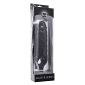 Чёрная увеличивающая насадка на член Mamba Cock Sheath Packaged - 16,5 см. - XR Brands - в Сыктывкаре купить с доставкой