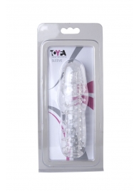 Прозрачная, закрытая насадка с шипами и точками - 13,5 см. - Toyfa Basic - в Сыктывкаре купить с доставкой