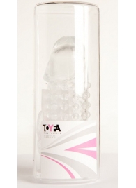 Гелевая прозрачная насадка с 2 отростками - 13 см. - Toyfa Basic - в Сыктывкаре купить с доставкой