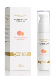 Универсальный массажный гель-смазка Allover Delicious Massage Gel с ароматом персика и аброкоса - 50 мл. - YESforLOV - купить с доставкой в Сыктывкаре