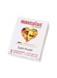 Жёлтые презервативы Masculan Ultra Tutti-Frutti с фруктовым ароматом - 3 шт. - Masculan - купить с доставкой в Сыктывкаре