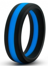 Черно-синее эрекционное кольцо Silicone Go Pro Cock Ring - Blush Novelties - в Сыктывкаре купить с доставкой
