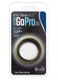 Черно-желтое силиконовое эрекционное кольцо Silicone Go Pro Cock Ring - Blush Novelties - в Сыктывкаре купить с доставкой