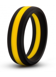 Черно-желтое силиконовое эрекционное кольцо Silicone Go Pro Cock Ring - Blush Novelties - в Сыктывкаре купить с доставкой