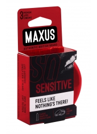 Ультратонкие презервативы в железном кейсе MAXUS Sensitive - 3 шт. - Maxus - купить с доставкой в Сыктывкаре