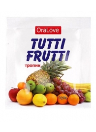 Пробник гель-смазки Tutti-frutti со вкусом тропических фруктов - 4 гр. - Биоритм - купить с доставкой в Сыктывкаре