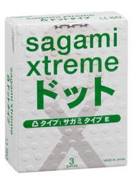 Презервативы Sagami Xtreme SUPER DOTS с точками - 3 шт. - Sagami - купить с доставкой в Сыктывкаре