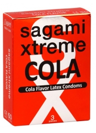 Ароматизированные презервативы Sagami Xtreme COLA - 3 шт. - Sagami - купить с доставкой в Сыктывкаре