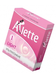 Ультратонкие презервативы Arlette Light - 3 шт. - Arlette - купить с доставкой в Сыктывкаре