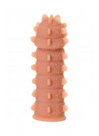 Телесная реалистичная насадка KOKOS Extreme Sleeve 04 с дополнительной стимуляцией - 12,7 см. - KOKOS - в Сыктывкаре купить с доставкой