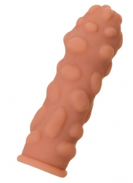 Телесная реалистичная насадка KOKOS Extreme Sleeve 11 с дополнительной стимуляцией - 12,7 см. - KOKOS - в Сыктывкаре купить с доставкой