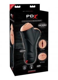 Мастурбатор в колбе с двумя тоннелями Double Penetration Vibrating Stroker - Pipedream - в Сыктывкаре купить с доставкой