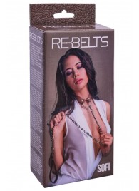 Коричневый поводок и чокер с кольцом Sofi - Rebelts - купить с доставкой в Сыктывкаре
