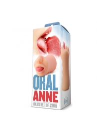 Телесный мастурбатор-ротик с язычком Oral Anne - Blush Novelties - в Сыктывкаре купить с доставкой