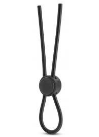 Черное силиконовое лассо на пенис SILICONE LOOP COCK RING - Blush Novelties - в Сыктывкаре купить с доставкой