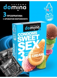 Презервативы для орального секса DOMINO Sweet Sex с ароматом мороженого - 3 шт. - Domino - купить с доставкой в Сыктывкаре