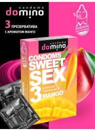 Презервативы для орального секса DOMINO Sweet Sex с ароматом манго - 3 шт. - Domino - купить с доставкой в Сыктывкаре