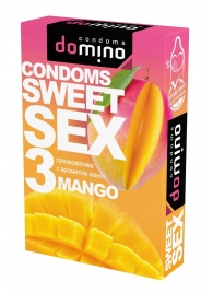 Презервативы для орального секса DOMINO Sweet Sex с ароматом манго - 3 шт. - Domino - купить с доставкой в Сыктывкаре