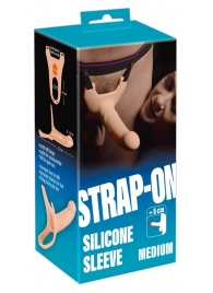 Силиконовый полый страпон на ремнях Silicone Strap-on - 16 см. - Orion - купить с доставкой в Сыктывкаре