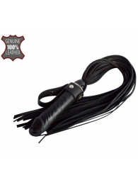 Черная плеть  Ковбой  с ручкой-фаллосом - 55 см. - Sitabella - купить с доставкой в Сыктывкаре