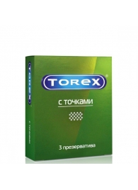 Текстурированные презервативы Torex  С точками  - 3 шт. - Torex - купить с доставкой в Сыктывкаре