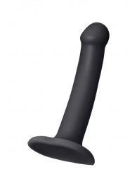 Черный фаллос на присоске Silicone Bendable Dildo S - 17 см. - Strap-on-me - купить с доставкой в Сыктывкаре