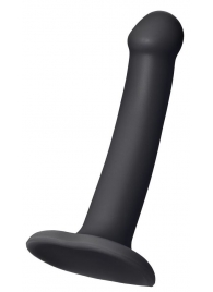 Черный фаллос на присоске Silicone Bendable Dildo S - 17 см. - Strap-on-me - купить с доставкой в Сыктывкаре
