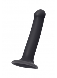 Черный фаллос на присоске Silicone Bendable Dildo M - 18 см. - Strap-on-me - купить с доставкой в Сыктывкаре