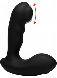 Черный стимулятор простаты Alpha-Pro 7X P-Milker Silicone Prostate Stimulator with Milking Bead - XR Brands - в Сыктывкаре купить с доставкой