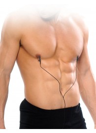 Черные электрические зажимы для сосков Shock Therapy Nipple Clamps - Pipedream - купить с доставкой в Сыктывкаре