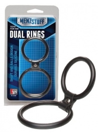 Чёрное двойное эрекционное кольцо Dual Rings Black - Dream Toys - в Сыктывкаре купить с доставкой