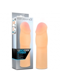 Телесная насадка-удлинитель на пенис PERFORMANCE 1.5INCH COCK XTENDER - 16 см. - Blush Novelties - в Сыктывкаре купить с доставкой