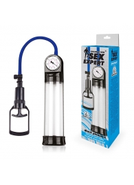 Прозрачная вакуумная помпа Sex Expert с манометром - Sex Expert - в Сыктывкаре купить с доставкой